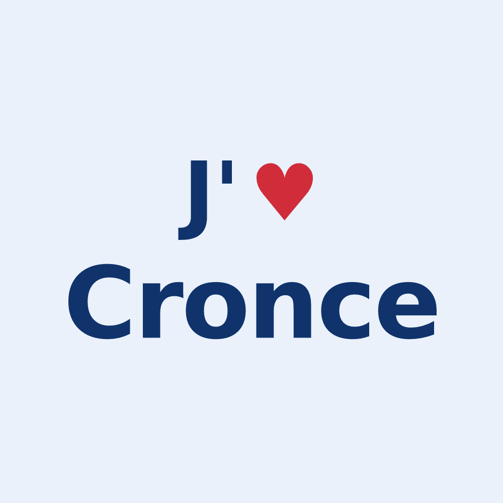 Sticker personnalisé Cronce — design J'aime Cronce