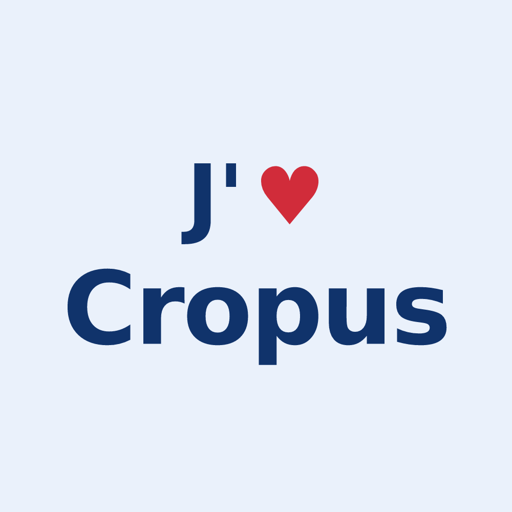 Sticker personnalisé Cropus — design J'aime Cropus