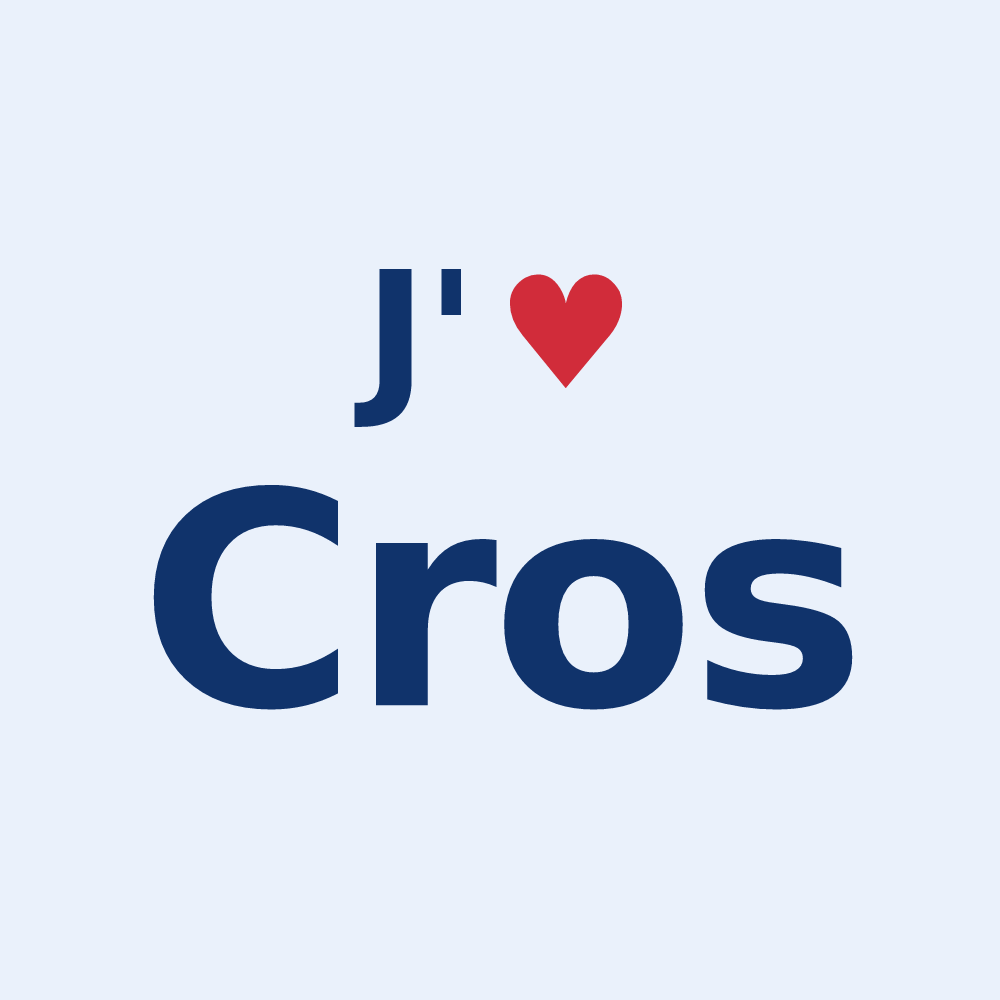 Sticker personnalisé Cros — design J'aime Cros
