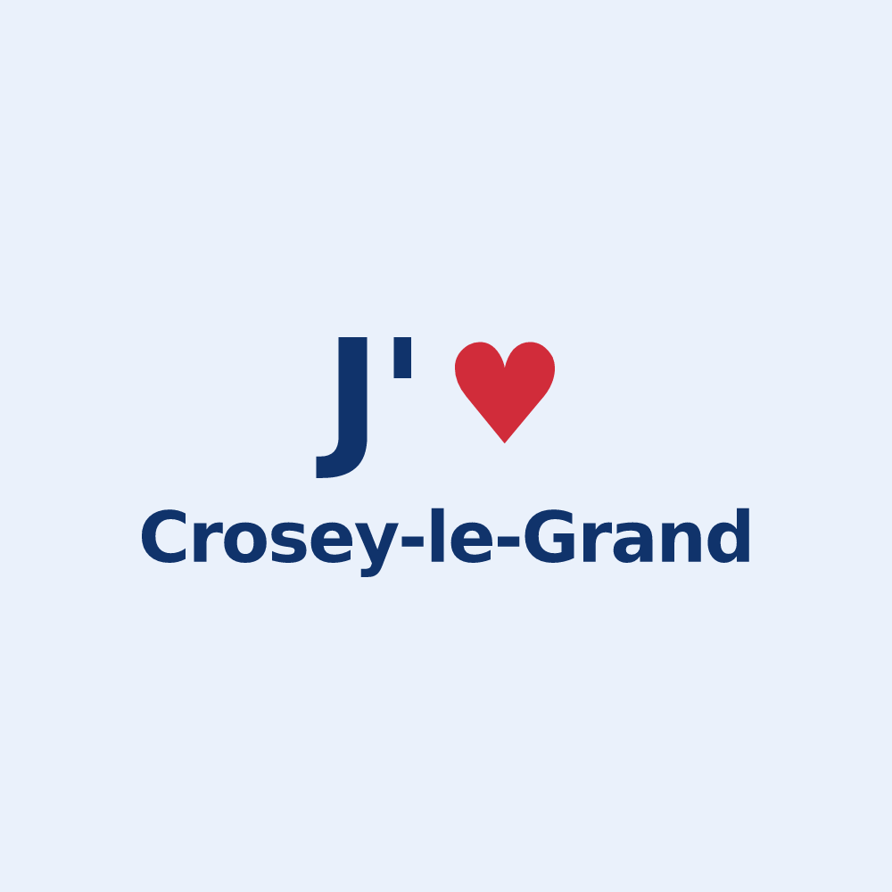 Sticker personnalisé Crosey-le-Grand — design J'aime Crosey-le-Grand