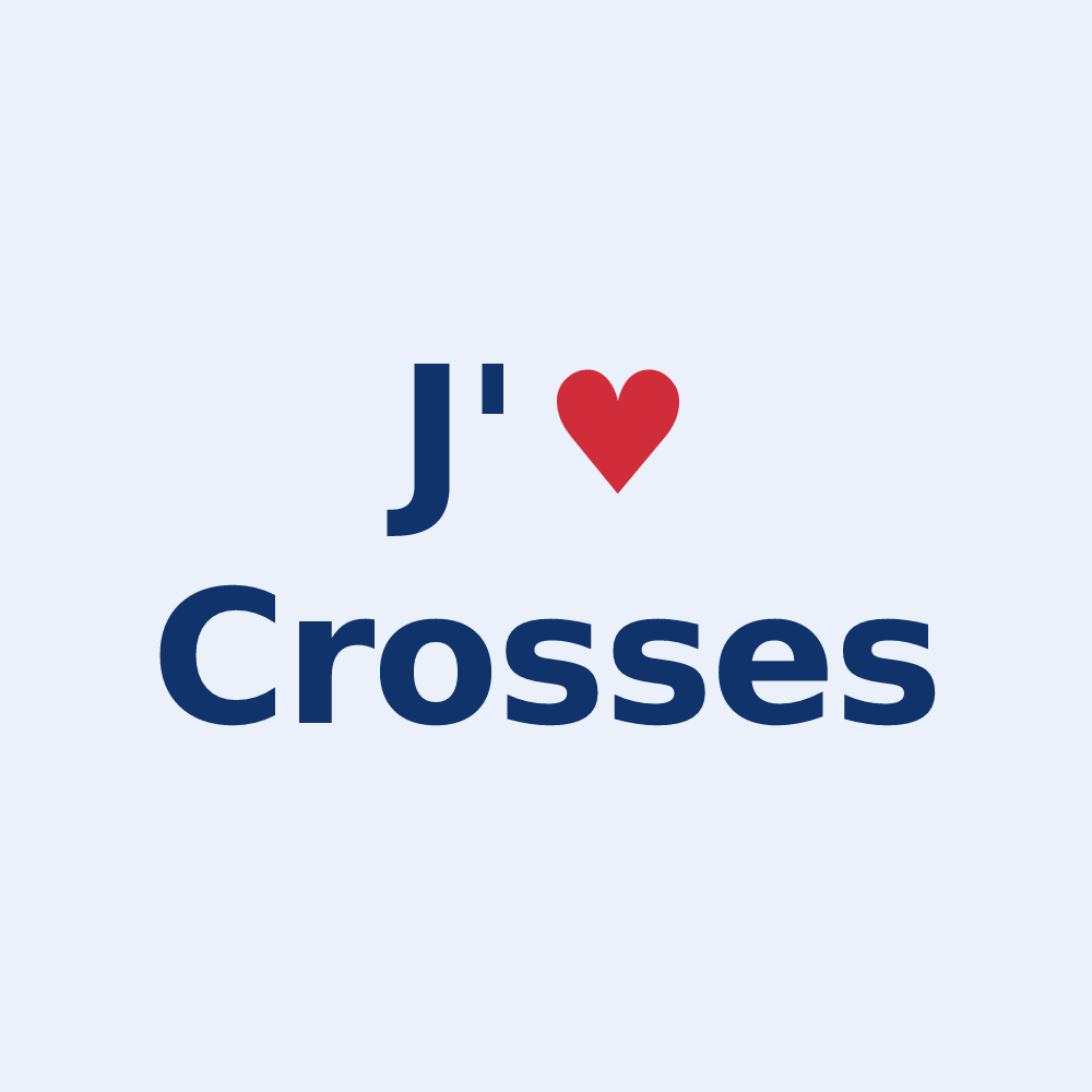 Sticker personnalisé Crosses — design J'aime Crosses