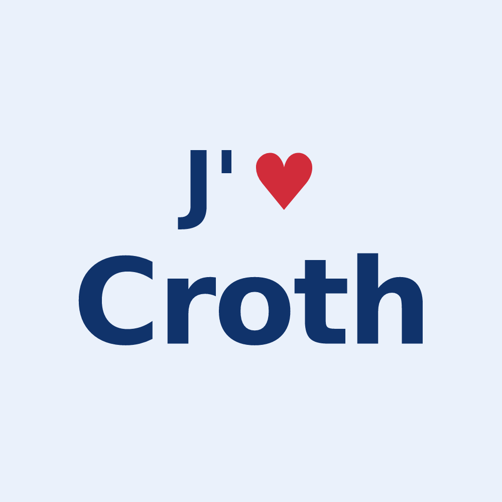 Sticker personnalisé Croth — design J'aime Croth