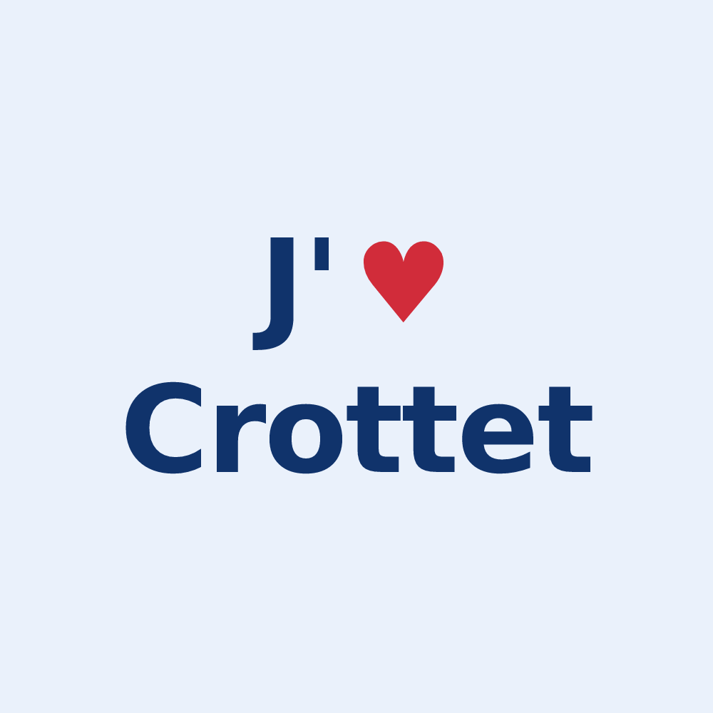 Sticker personnalisé Crottet — design J'aime Crottet