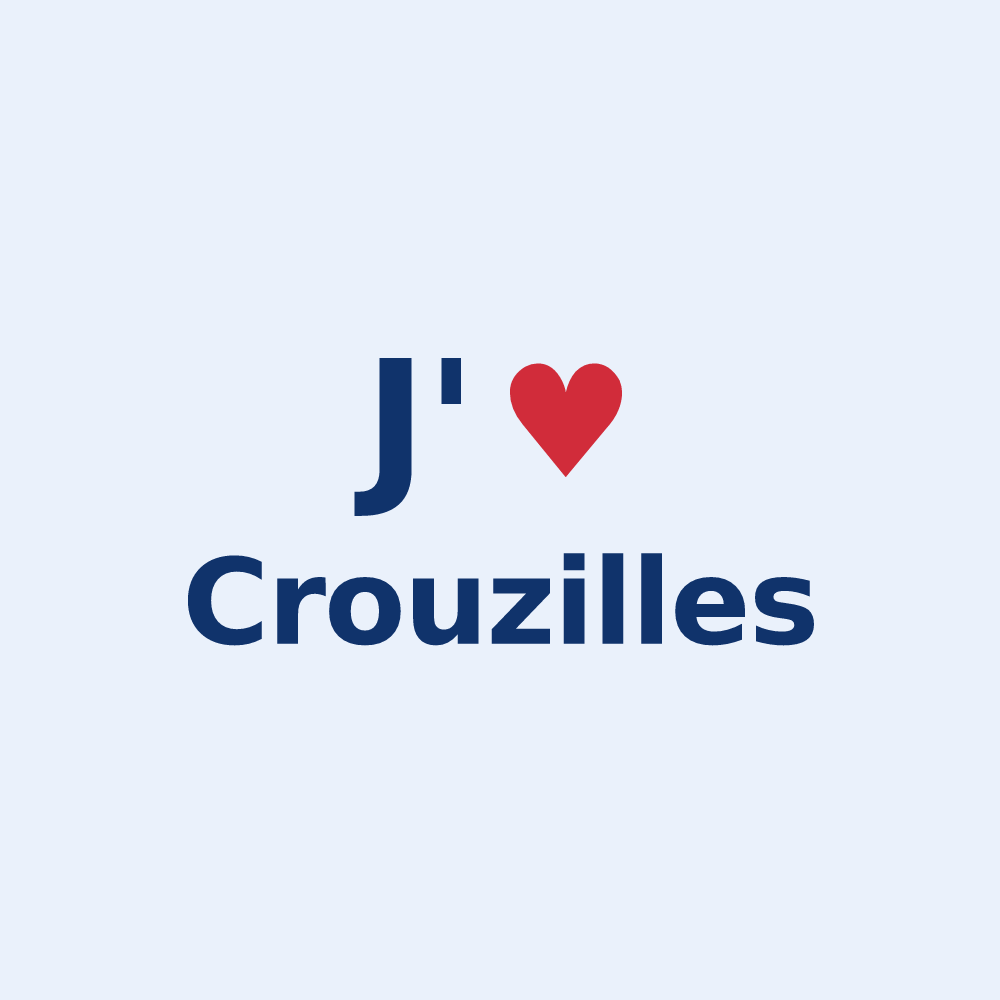 Sticker personnalisé Crouzilles — design J'aime Crouzilles