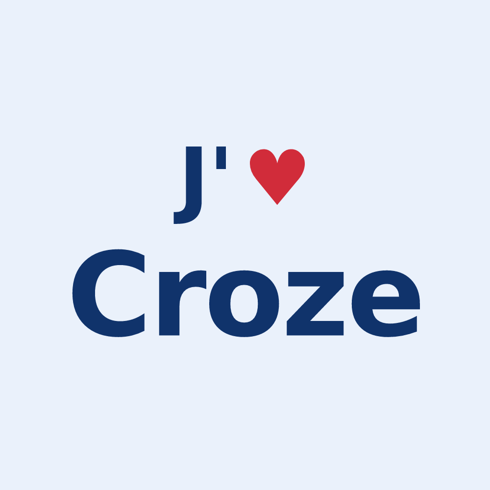 Sticker personnalisé Croze — design J'aime Croze