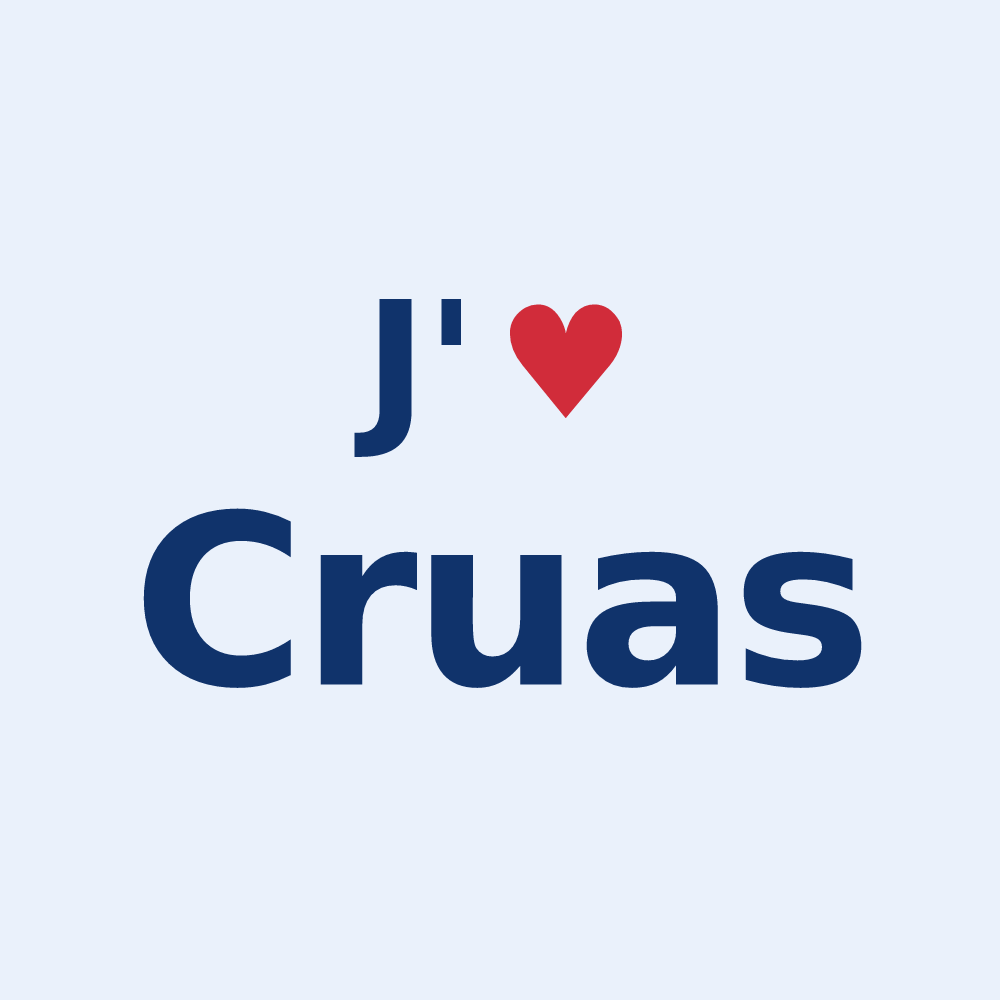 Sticker personnalisé Cruas — design J'aime Cruas