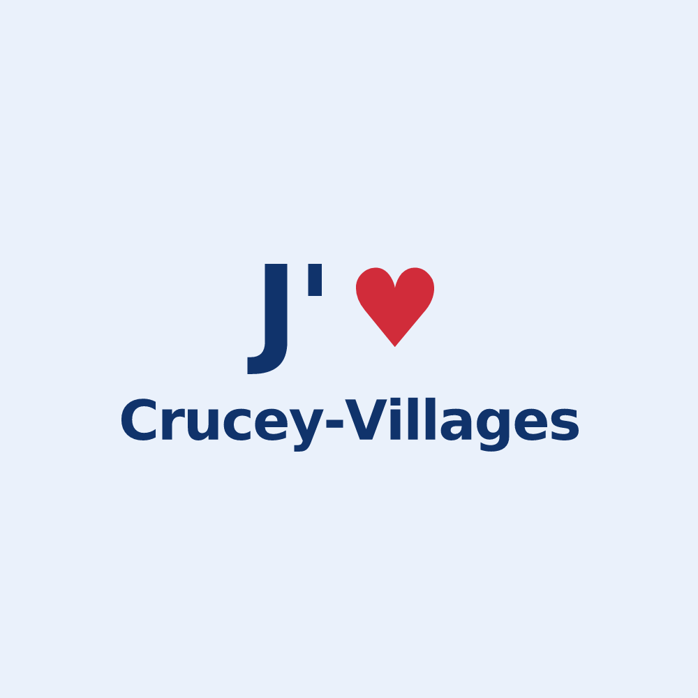 Sticker personnalisé Crucey-Villages — design J'aime Crucey-Villages