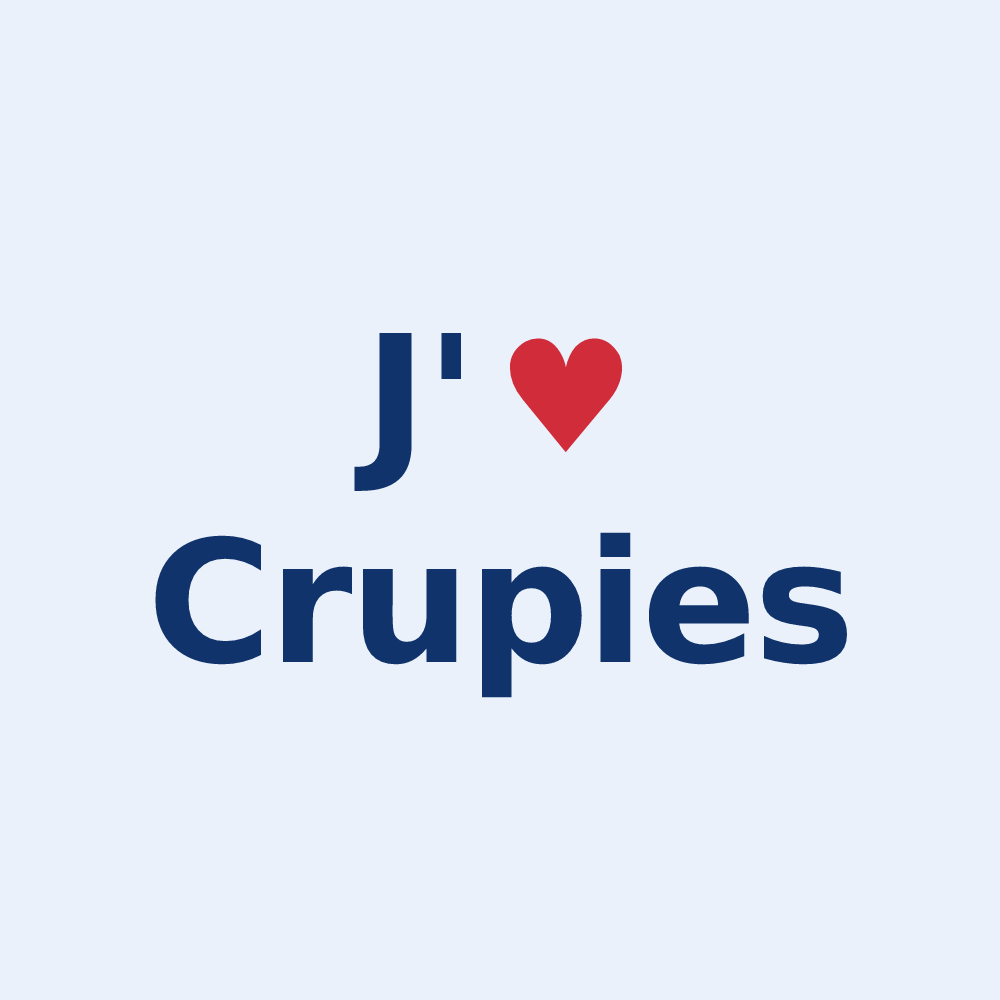 Sticker personnalisé Crupies — design J'aime Crupies