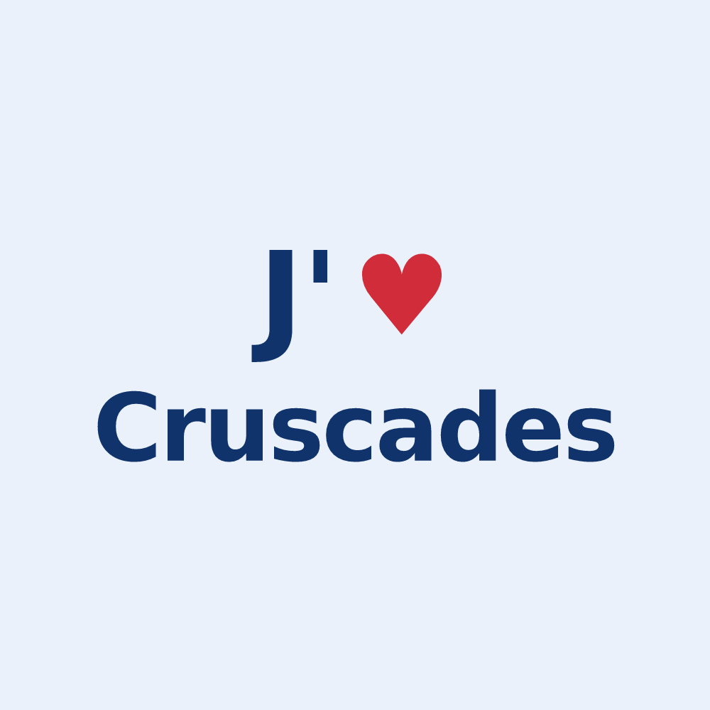 Sticker personnalisé Cruscades — design J'aime Cruscades