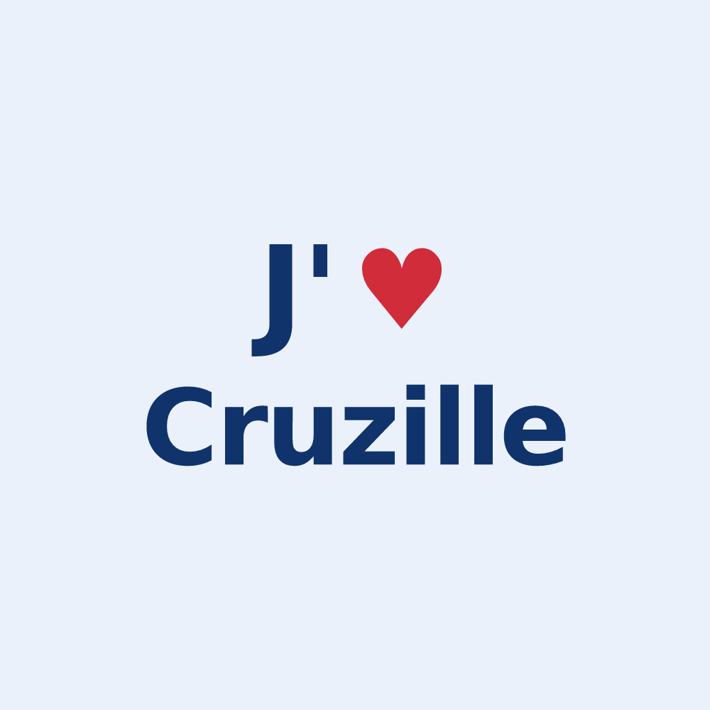 Sticker personnalisé Cruzille — design J'aime Cruzille