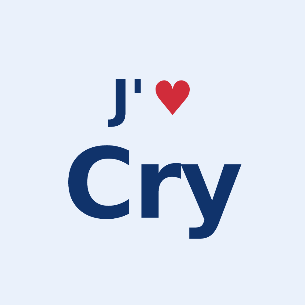 Sticker personnalisé Cry — design « J'aime Cry » imprimé sur le sticker