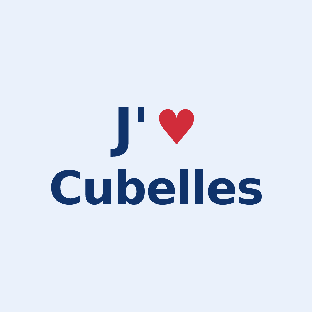 Sticker personnalisé Cubelles — design J'aime Cubelles