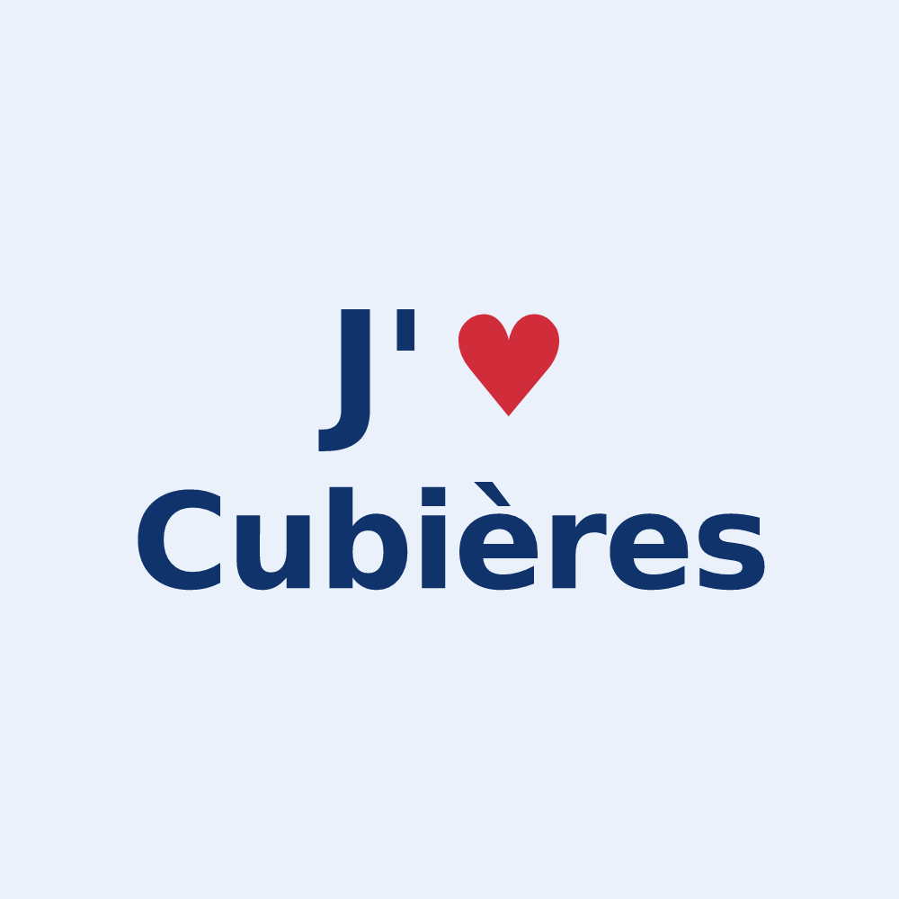 Sticker personnalisé Cubières — design J'aime Cubières