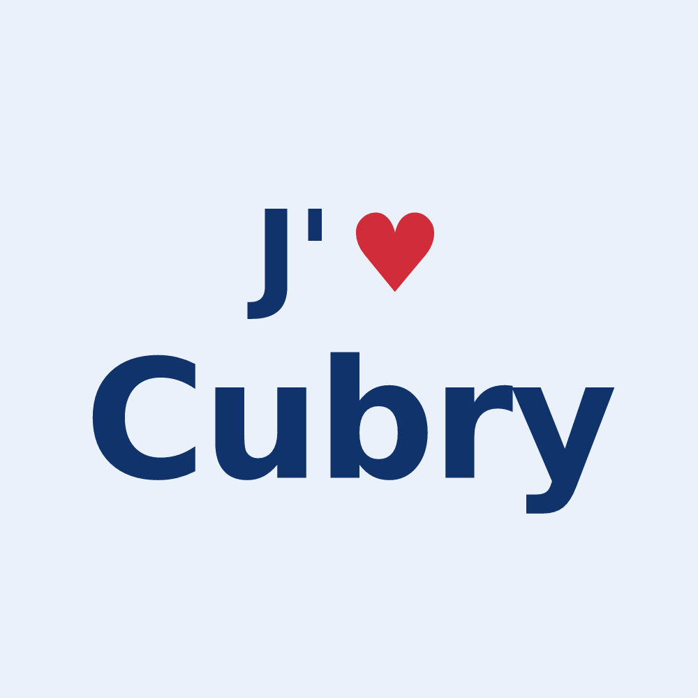 Sticker personnalisé Cubry — design J'aime Cubry