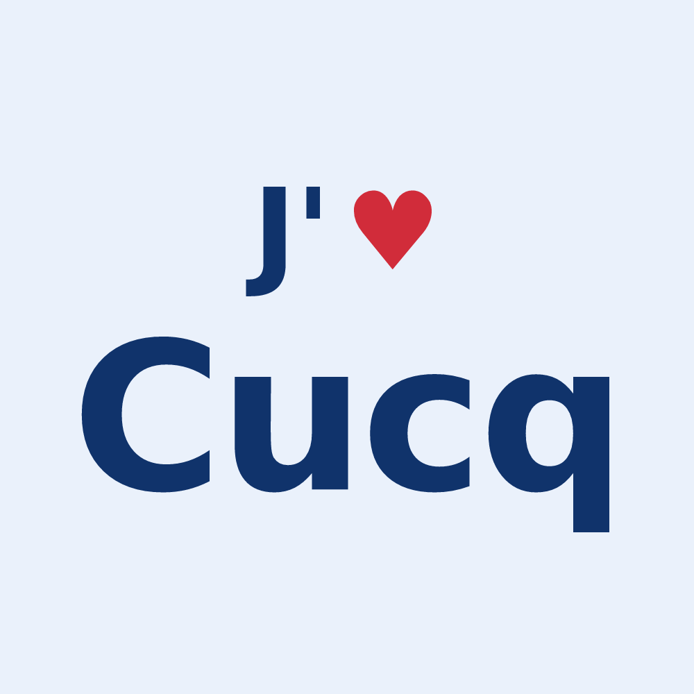Sticker personnalisé Cucq — design J'aime Cucq