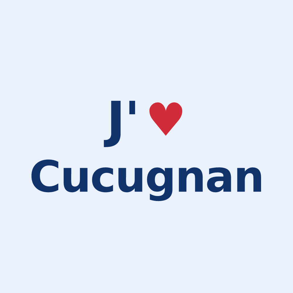 Sticker personnalisé Cucugnan — design J'aime Cucugnan