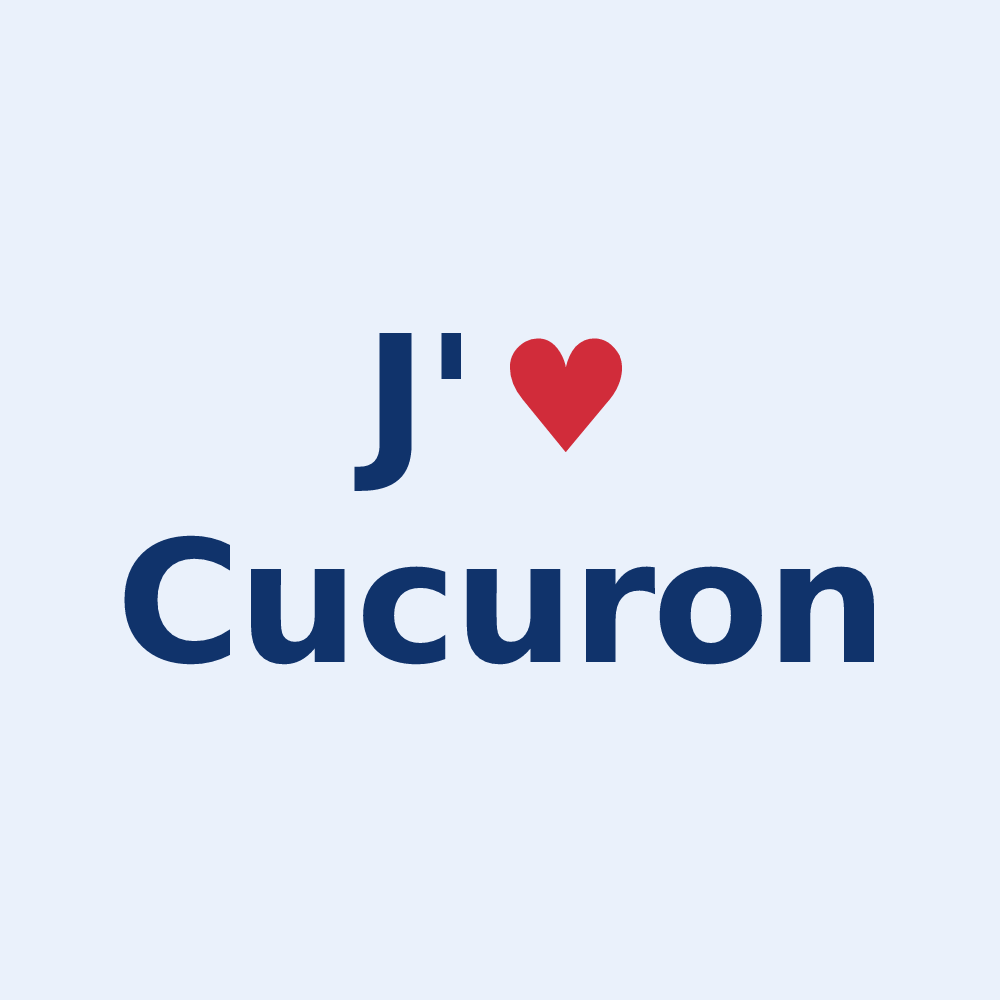 Sticker personnalisé Cucuron — design J'aime Cucuron