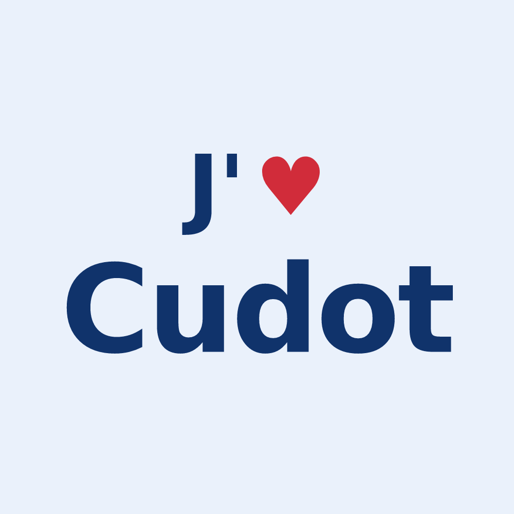 Sticker personnalisé Cudot — design J'aime Cudot