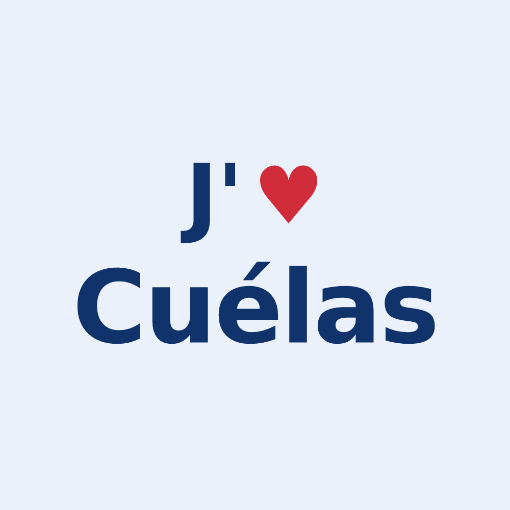 Sticker personnalisé Cuélas — design J'aime Cuélas