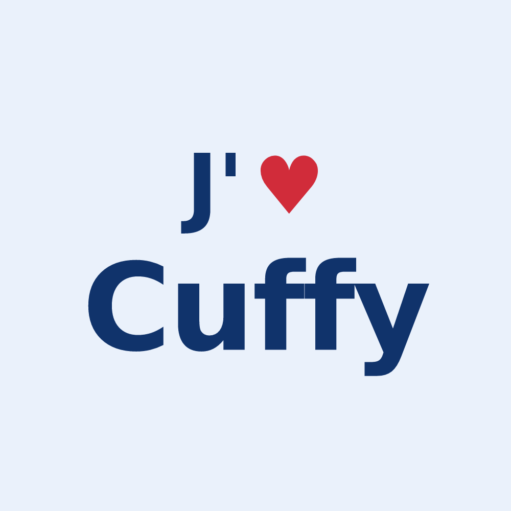 Sticker personnalisé Cuffy — design J'aime Cuffy