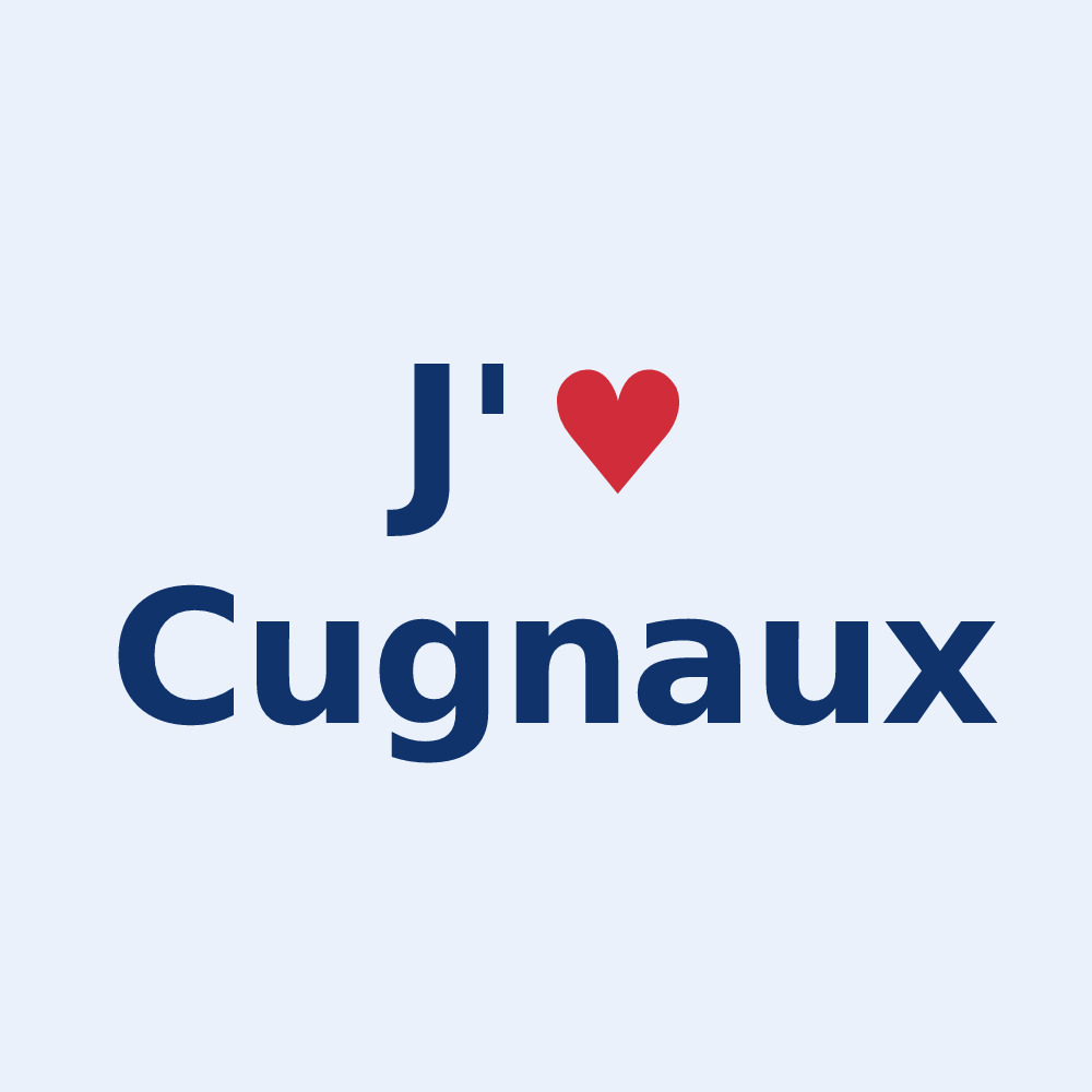 Sticker personnalisé Cugnaux — design J'aime Cugnaux
