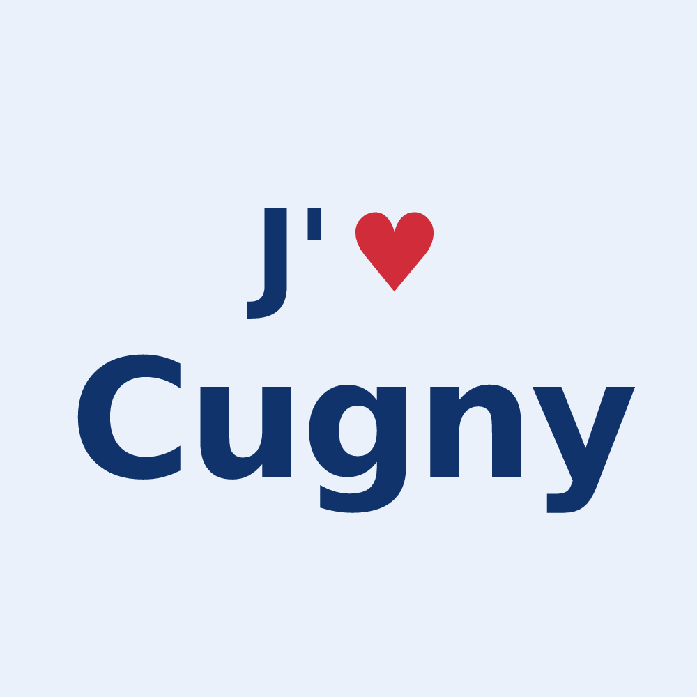 Sticker personnalisé Cugny — design J'aime Cugny