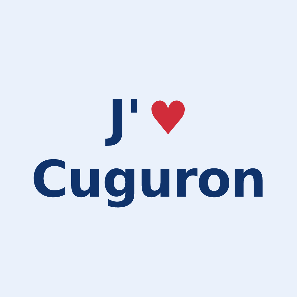 Sticker personnalisé Cuguron — design J'aime Cuguron