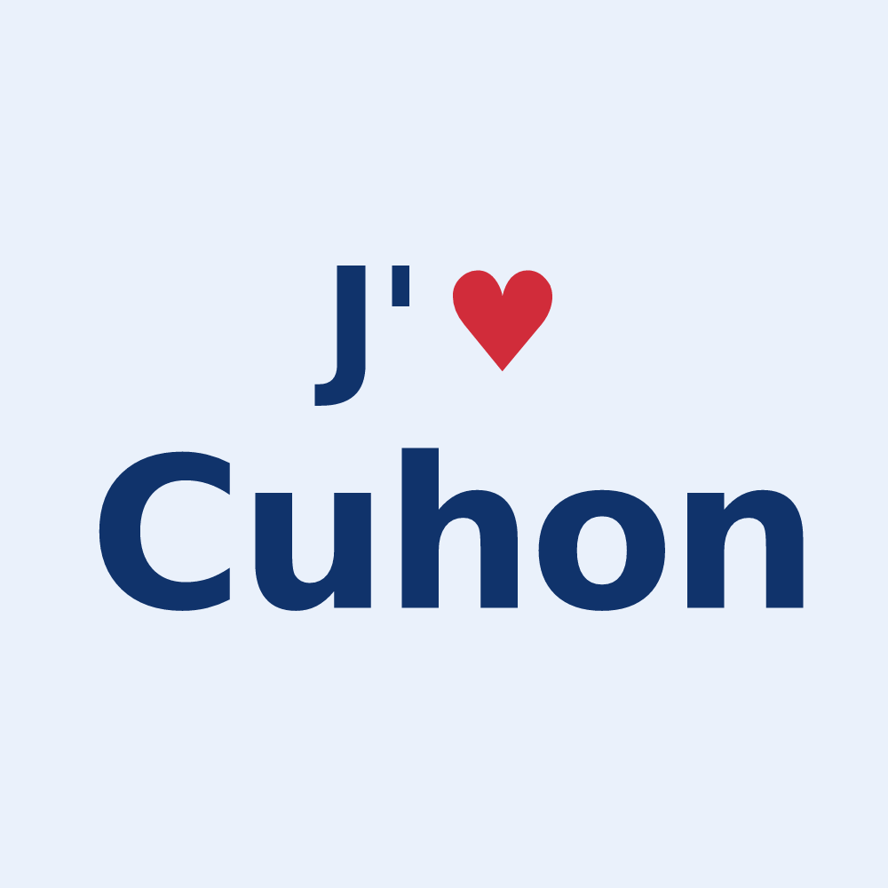 Sticker personnalisé Cuhon — design J'aime Cuhon