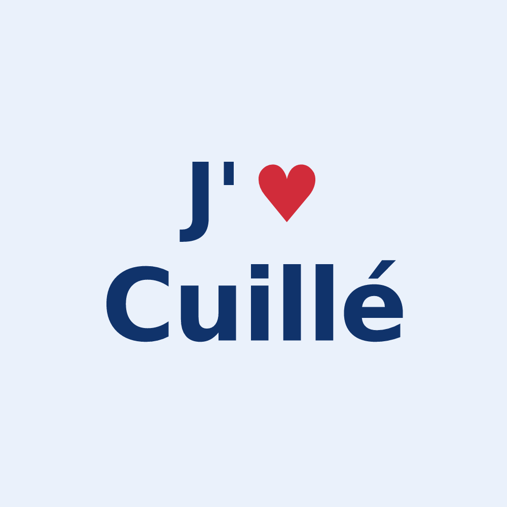 Sticker personnalisé Cuillé — design J'aime Cuillé