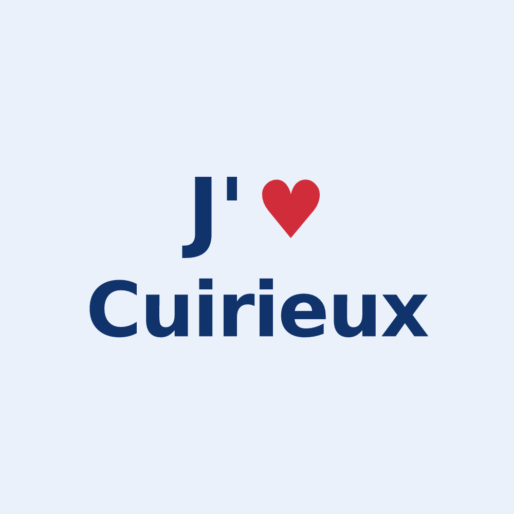 Sticker personnalisé Cuirieux — design « J'aime Cuirieux » imprimé sur le sticker