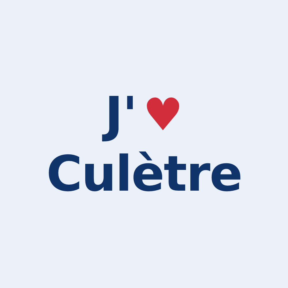Sticker personnalisé Culètre — design J'aime Culètre