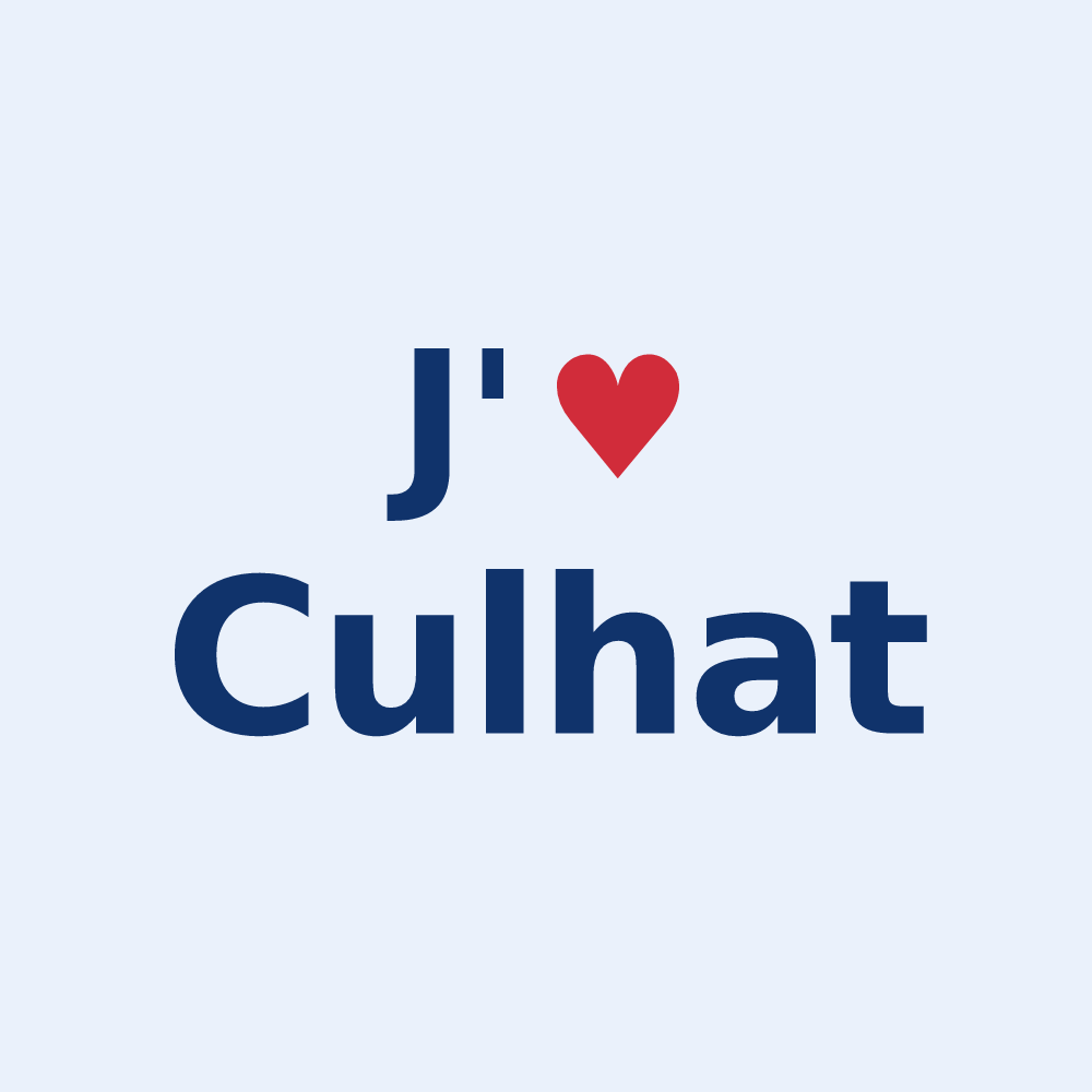 Sticker personnalisé Culhat — design J'aime Culhat