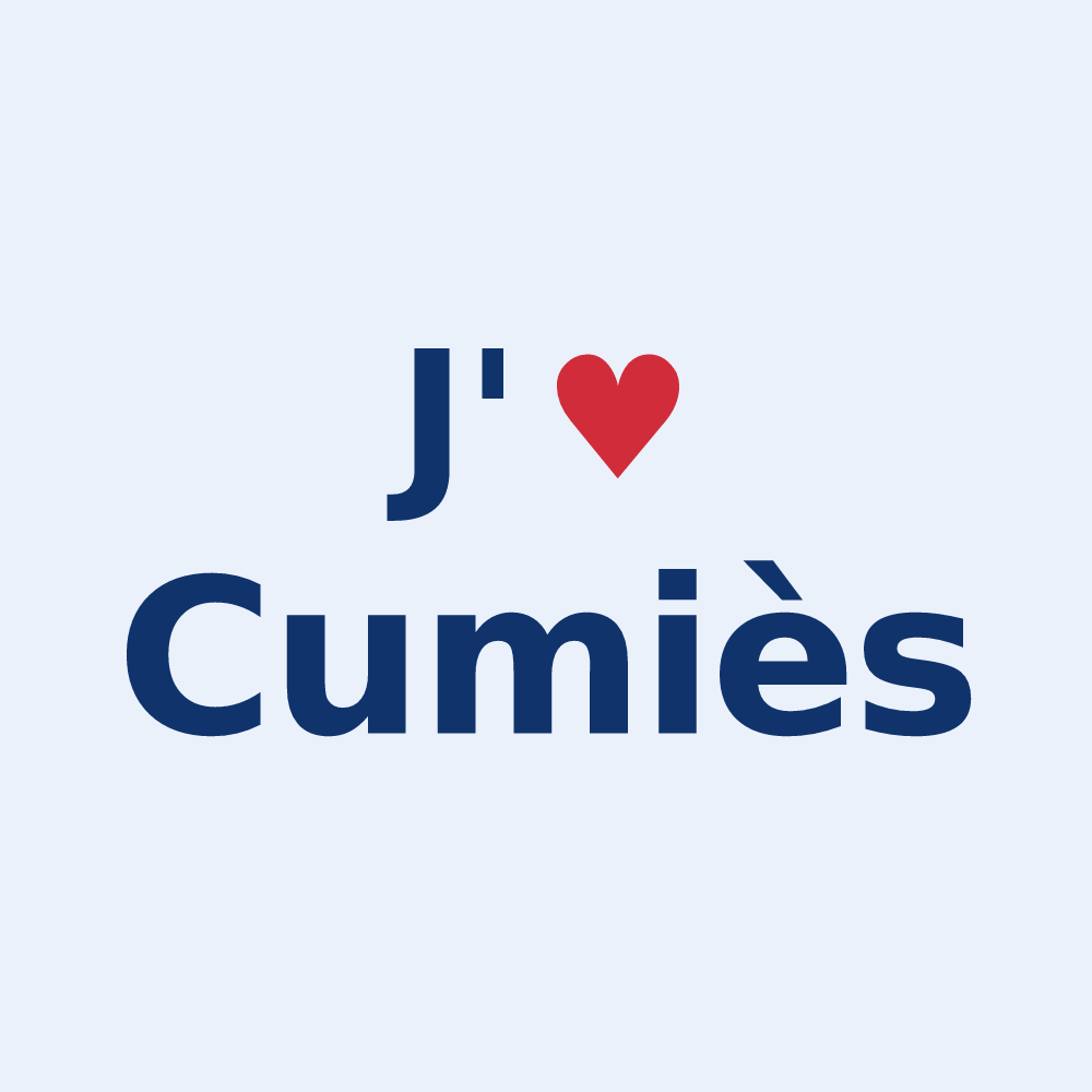 Sticker personnalisé Cumiès — design J'aime Cumiès