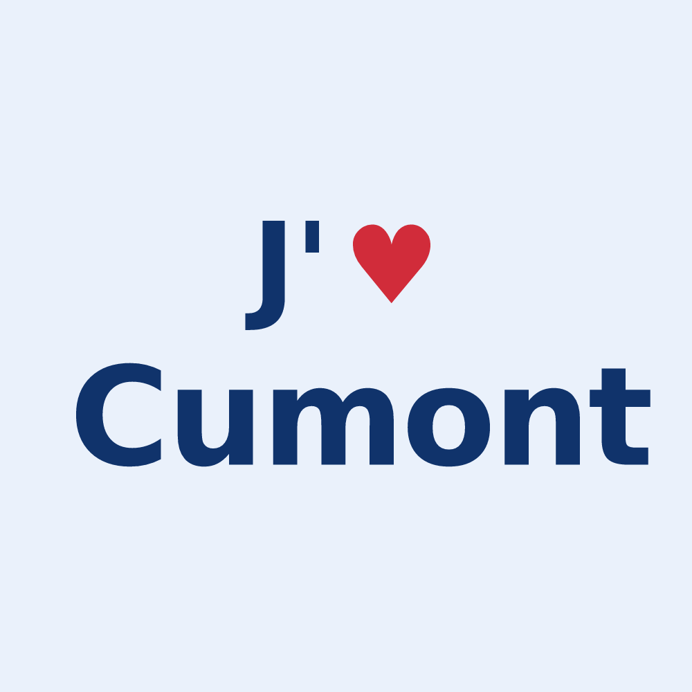 Sticker personnalisé Cumont — design J'aime Cumont