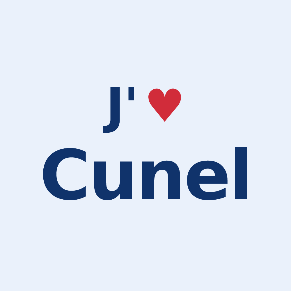 Sticker personnalisé Cunel — design J'aime Cunel