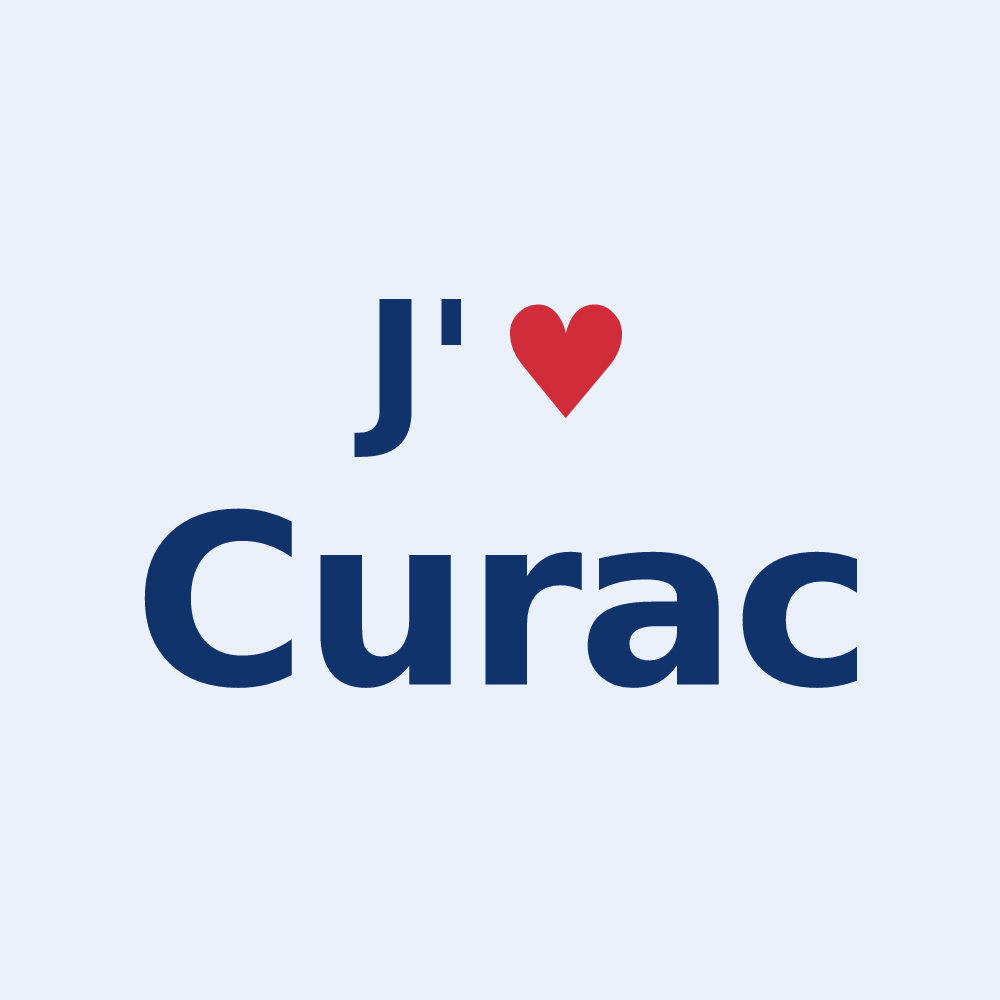 Sticker personnalisé Curac — design J'aime Curac