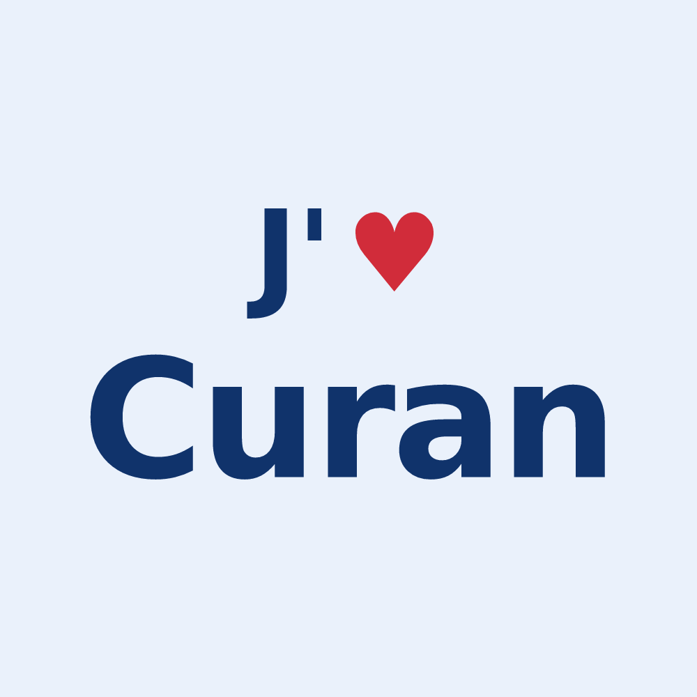 Sticker personnalisé Curan — design J'aime Curan