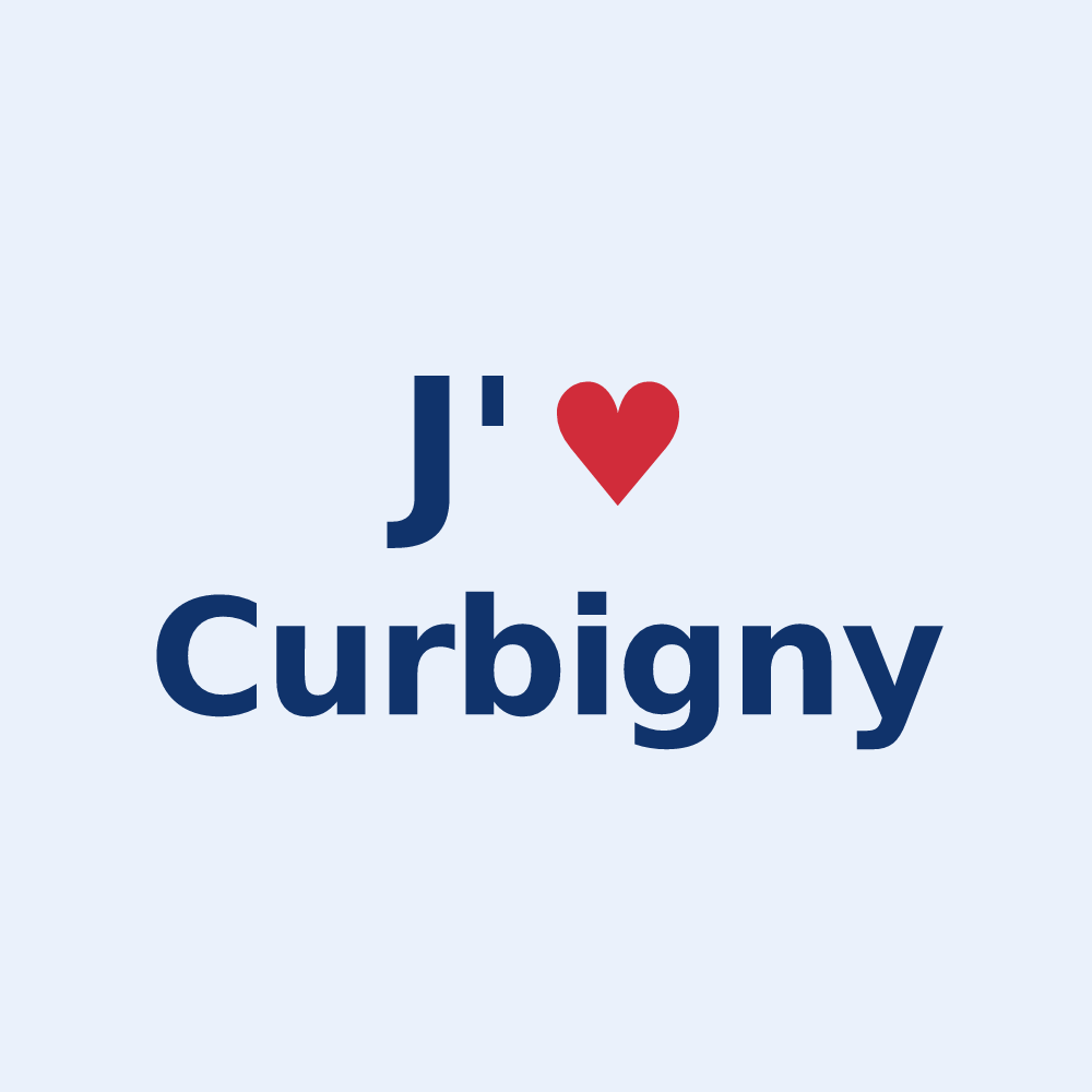 Sticker personnalisé Curbigny — design J'aime Curbigny