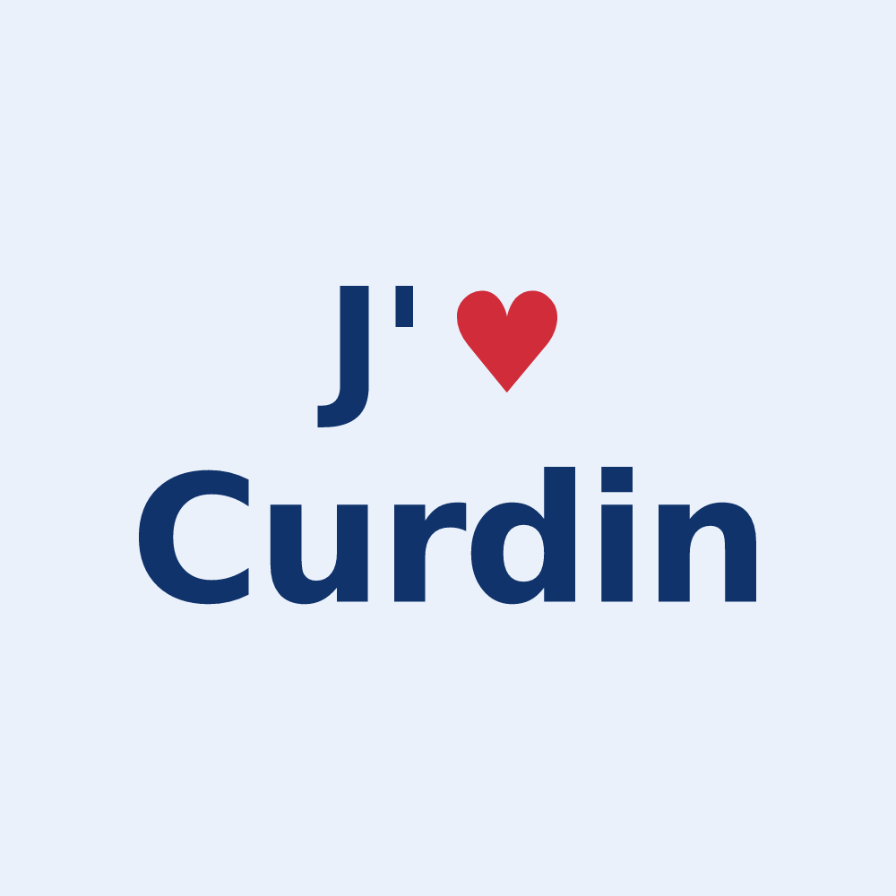 Sticker personnalisé Curdin — design J'aime Curdin