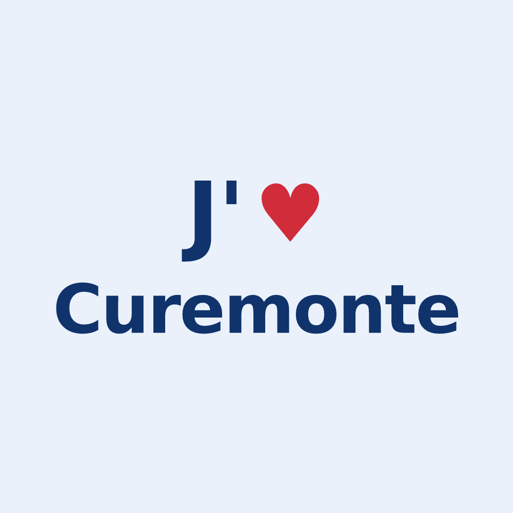 Sticker personnalisé Curemonte — design J'aime Curemonte