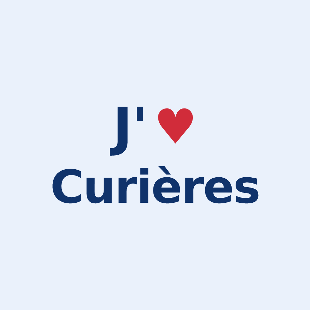 Sticker personnalisé Curières — design J'aime Curières