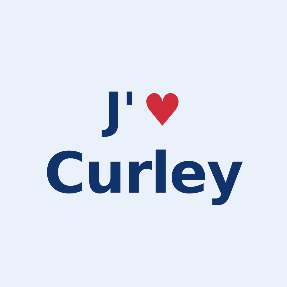 Sticker personnalisé Curley — design J'aime Curley