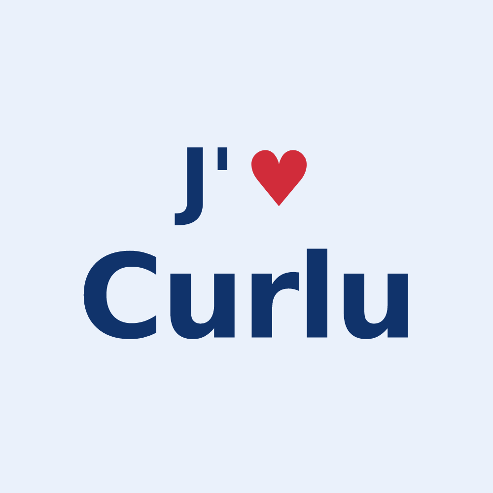 Sticker personnalisé Curlu — design J'aime Curlu