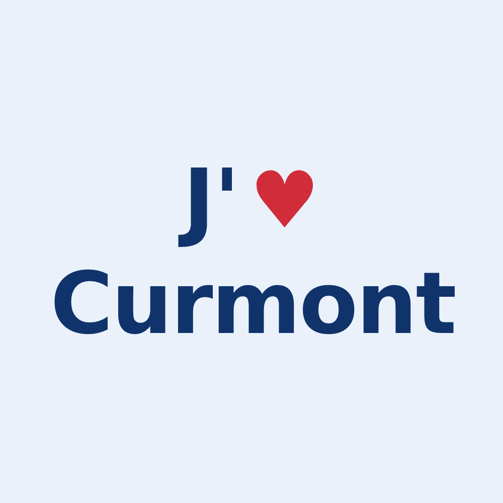 Sticker personnalisé Curmont — design J'aime Curmont