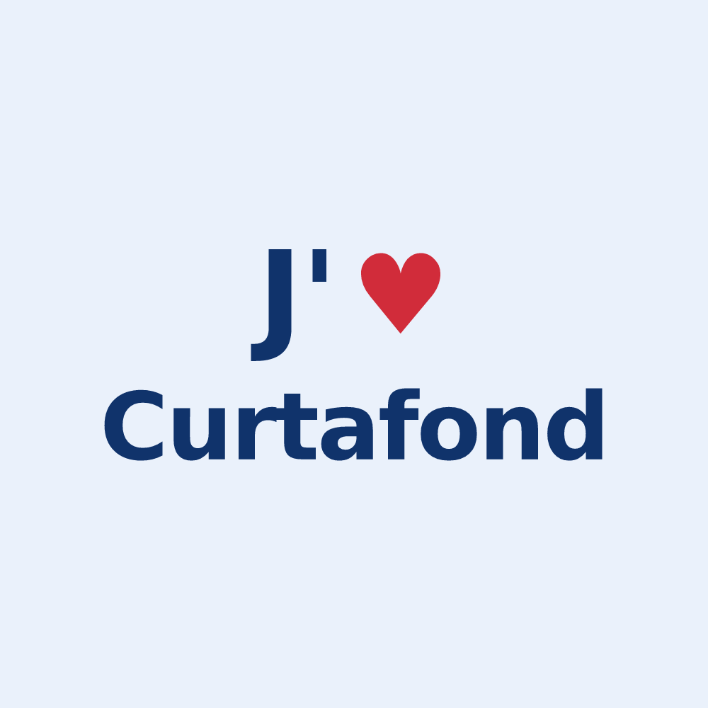 Sticker personnalisé Curtafond — design J'aime Curtafond