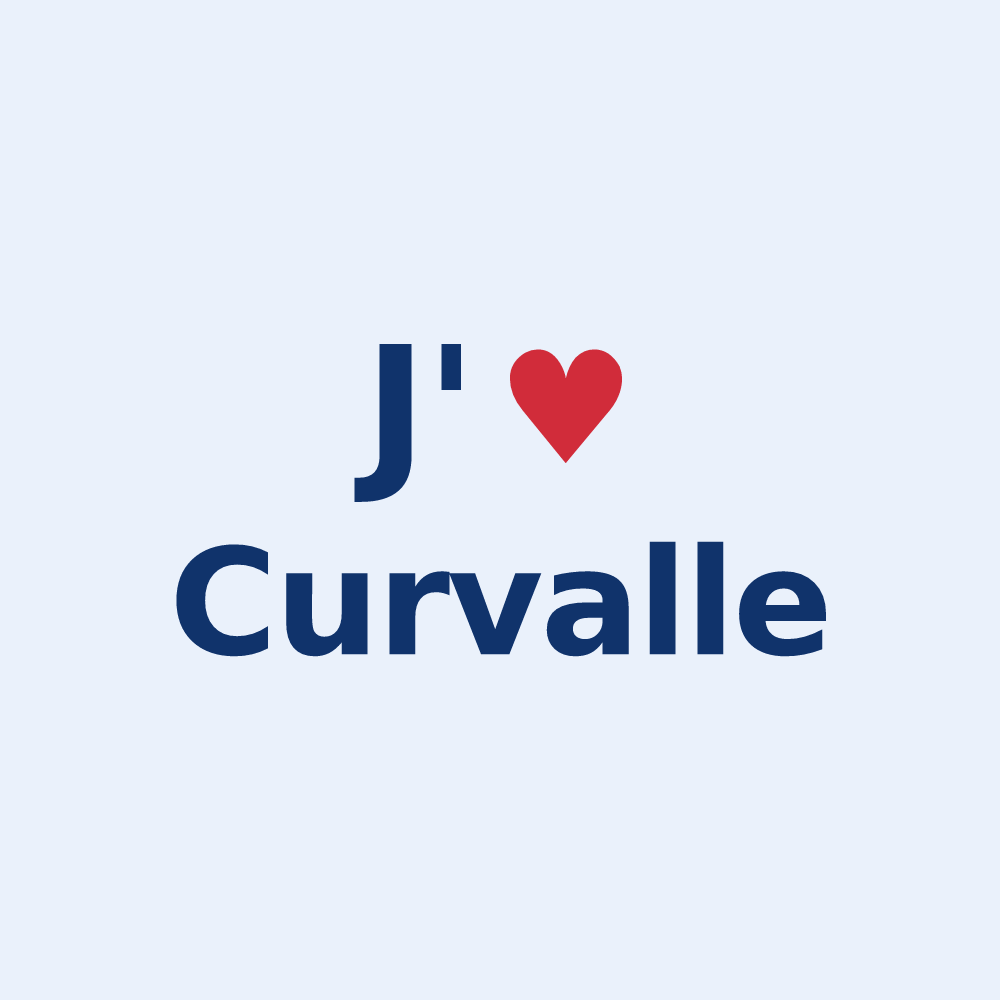 Sticker personnalisé Curvalle — design J'aime Curvalle