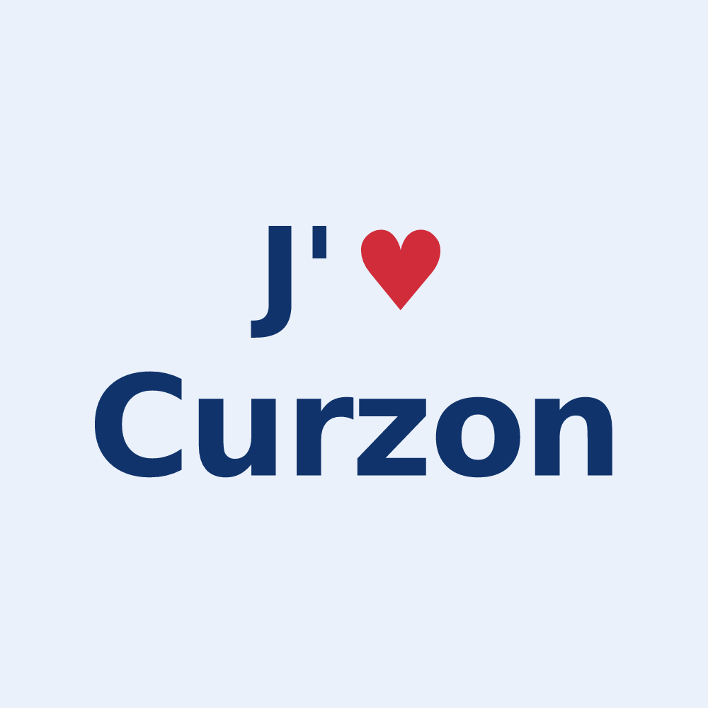 Sticker personnalisé Curzon — design J'aime Curzon