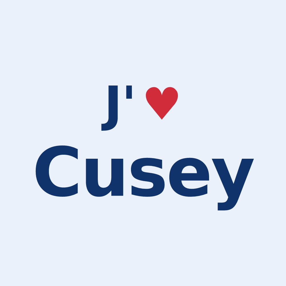 Sticker personnalisé Cusey — design J'aime Cusey