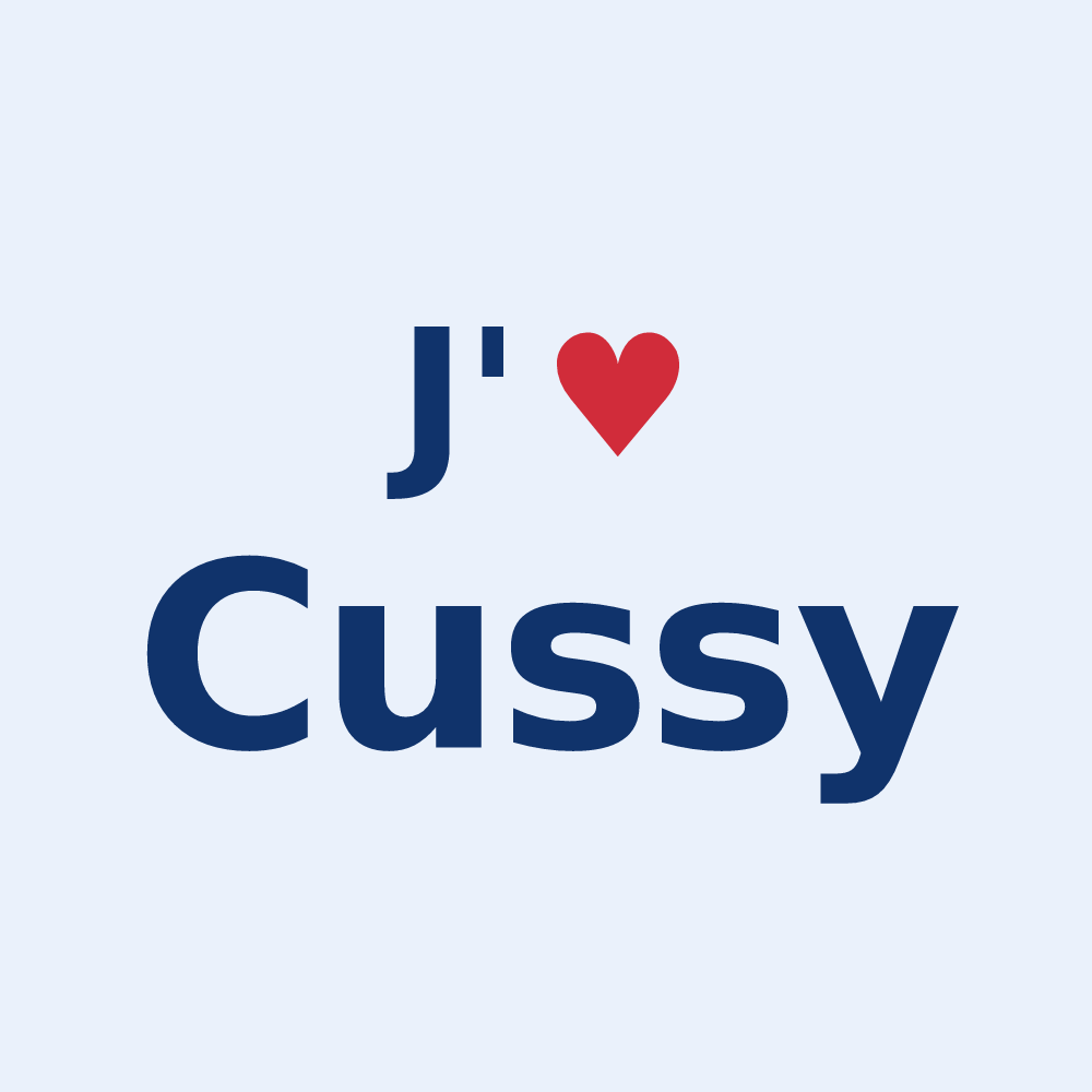 Sticker personnalisé Cussy — design J'aime Cussy