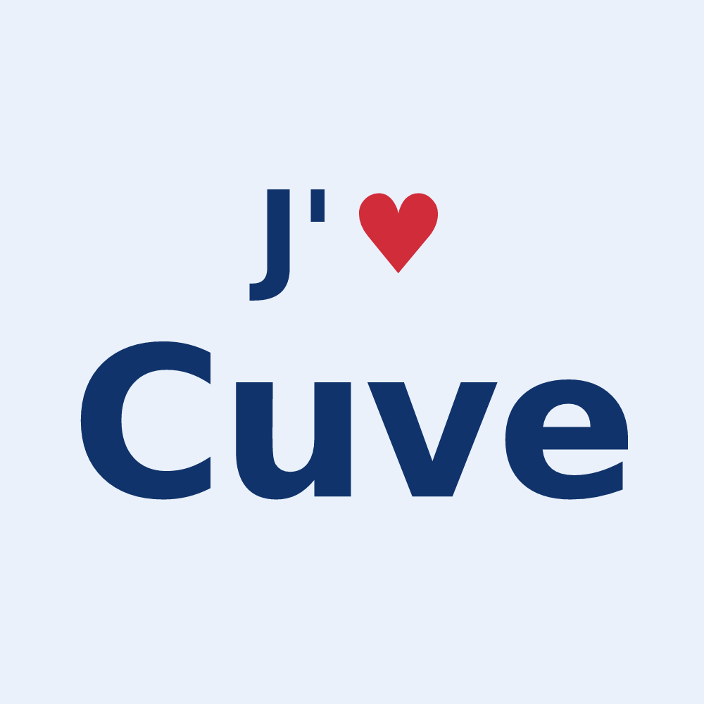 Sticker personnalisé Cuve — design J'aime Cuve